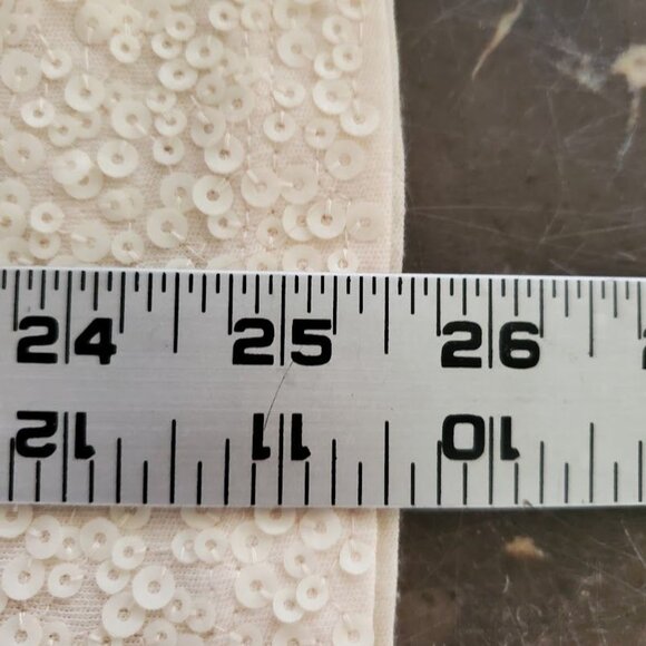 J. Crew NWT Sequin Tank Top Cream XS Cotton/Modal/Linen Blend - Picture 7 of 8